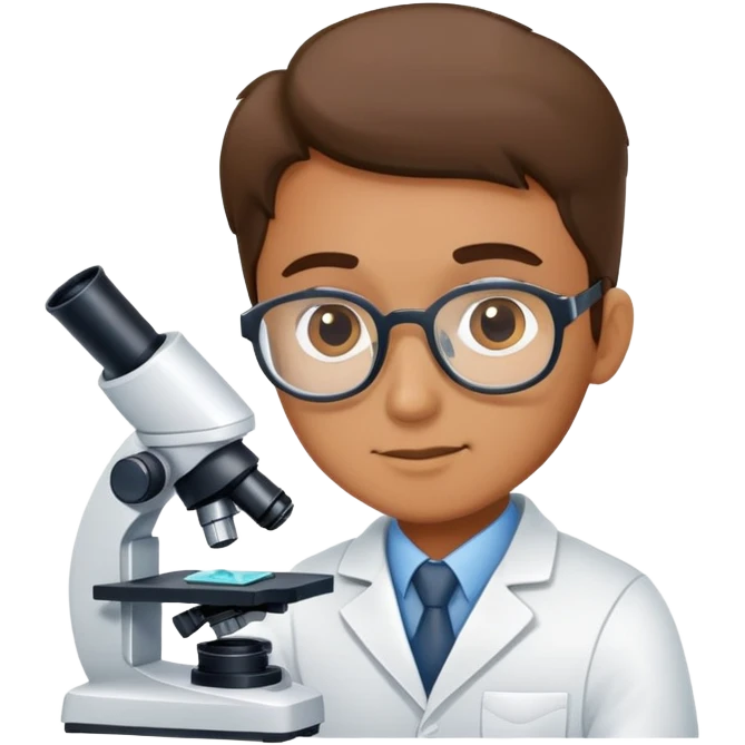 material scientist examining a sample with a microscope emoji