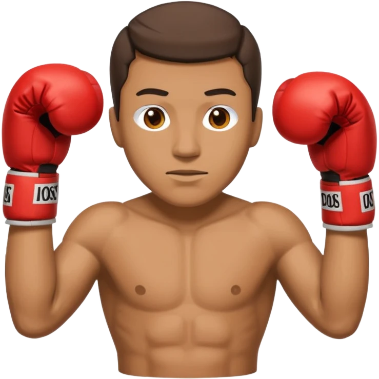 Can you make a cardboard box man with boxing gloves emoji