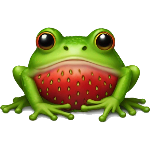 Strawberry frog emoji