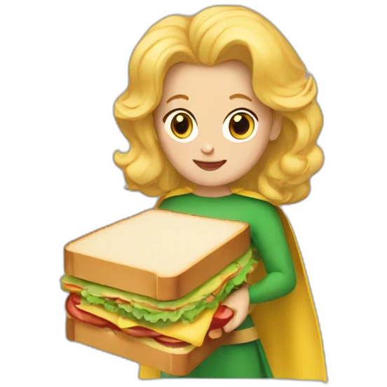 goldilocks-superhero-sandwich emoji
