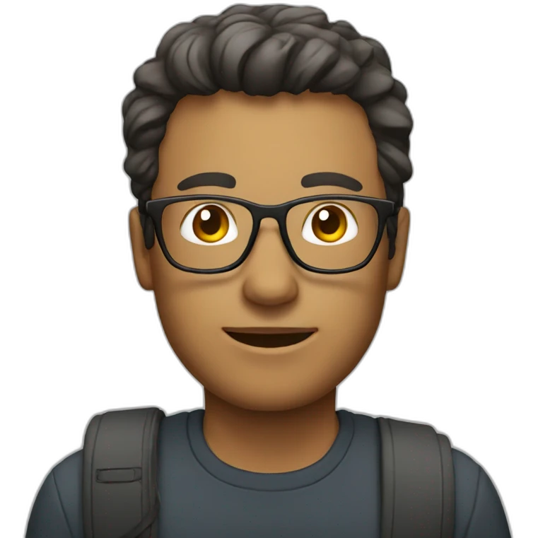 man with laptop with glasses  emoji