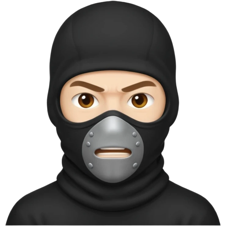 angry man in balaclava emoji