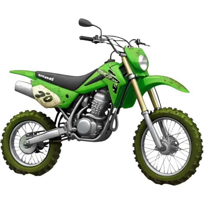 green kawasaki 250 dirt bike emoji