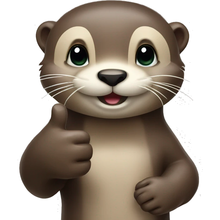  Cute otter two thumbs up emoji
