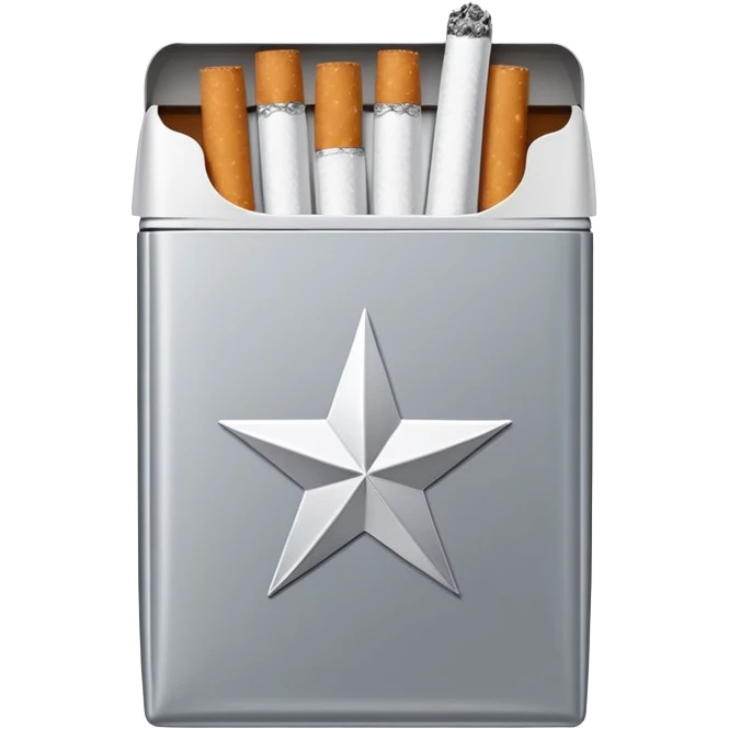 seven stars grey shining cigaret pack emoji