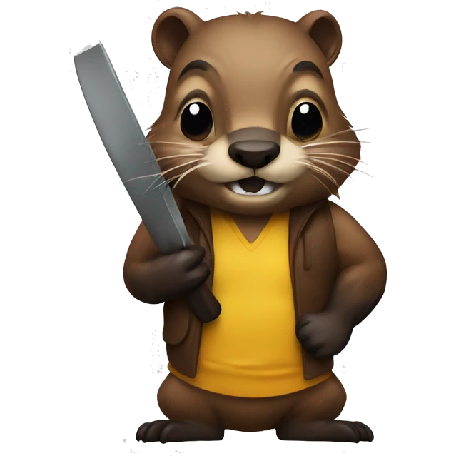 Beaver with a wolverine emoji