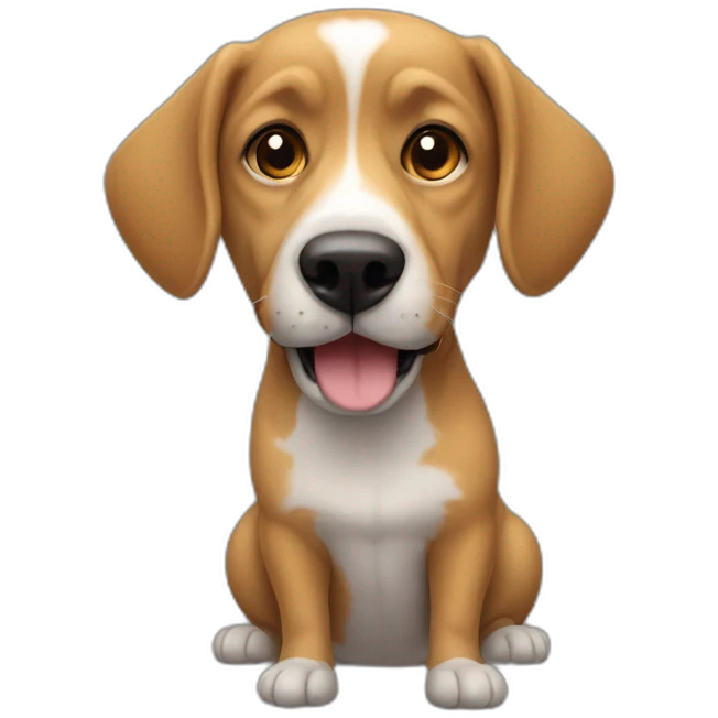 Chat sur un chien emoji