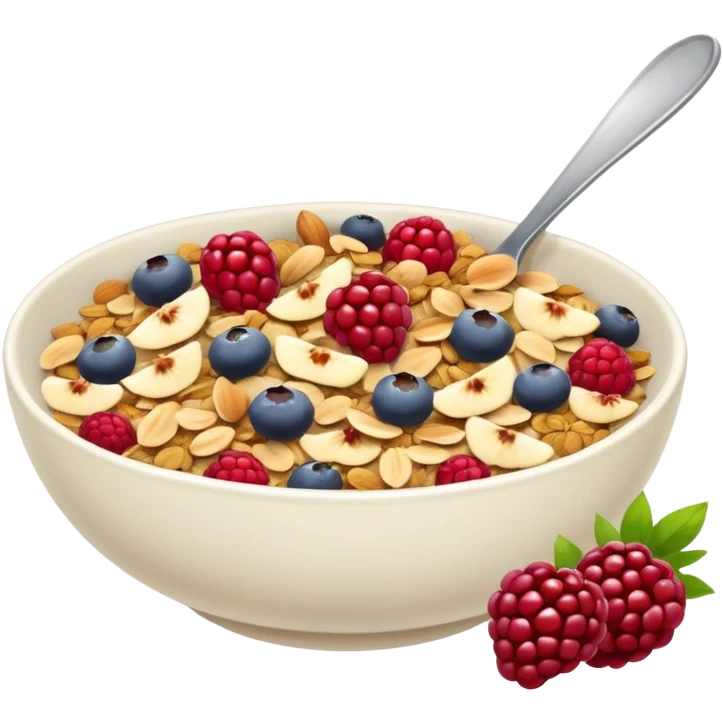 un jolie muesli au fruits rouges emoji