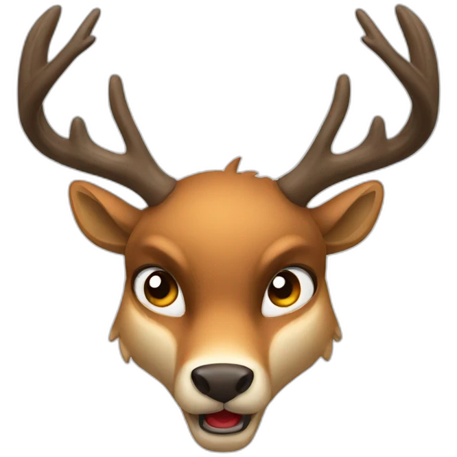 angry deer emoji