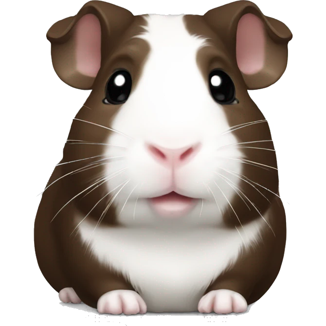 Guineapig dark brown white emoji