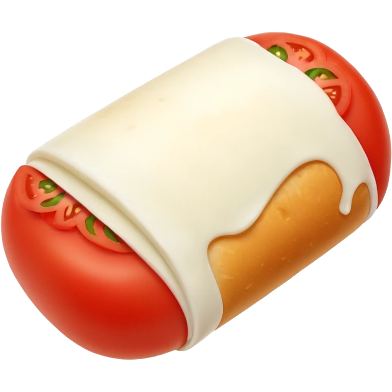 Mozarella tomato roll emoji