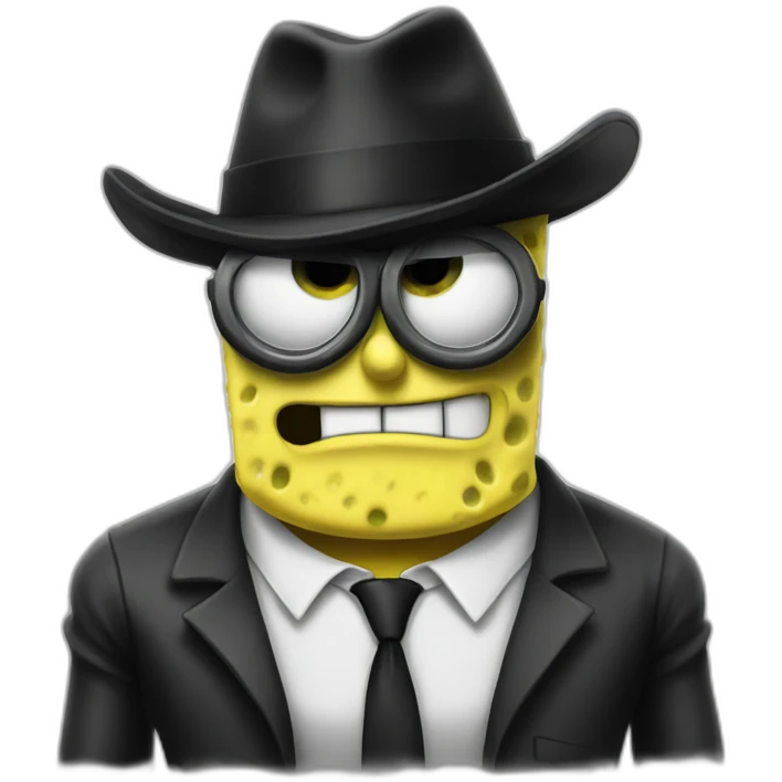 spongebob squarepants gangster emoji