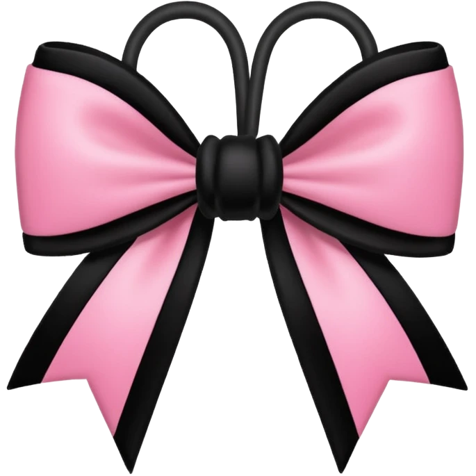BLACKPINK-inspired gothic bow ,  hearts, black and pink, cute,  emoji