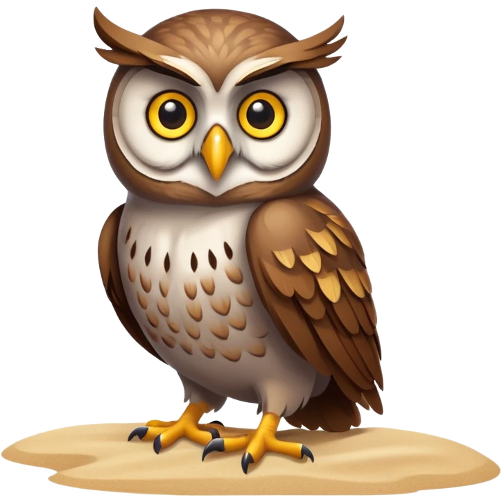 Owl on the beach emoji