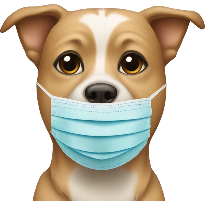 Dog with a beauty face mask emoji