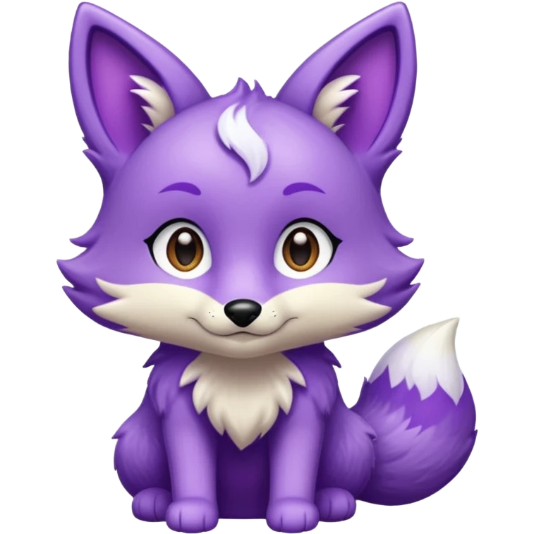 glitter purple and cian fox emoji