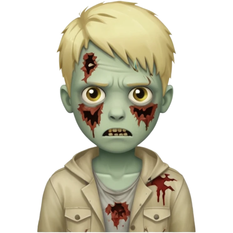 boy zombie with blonde hair emoji