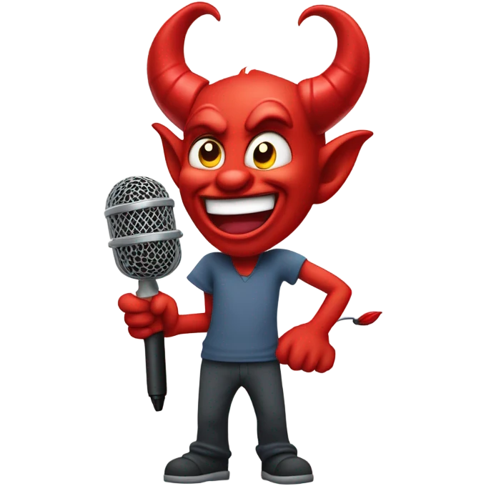 Devil doing mic drop emoji