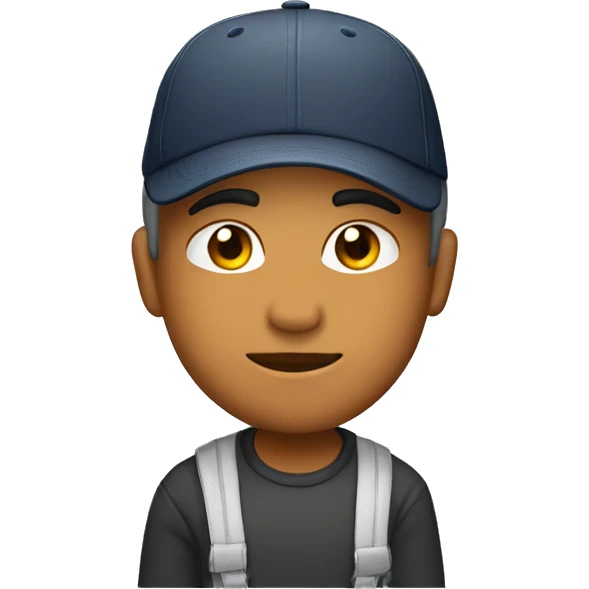 casual style with baseball cap emoji