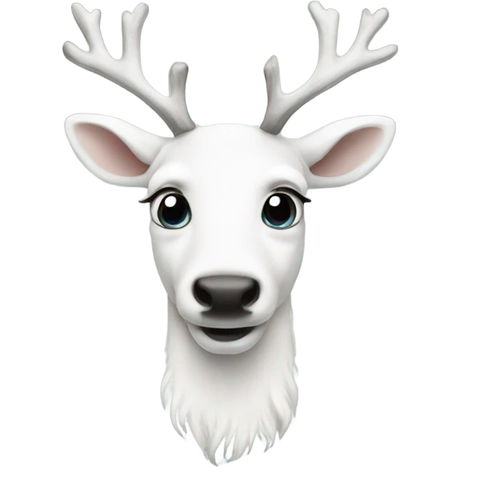 white-reindeer emoji