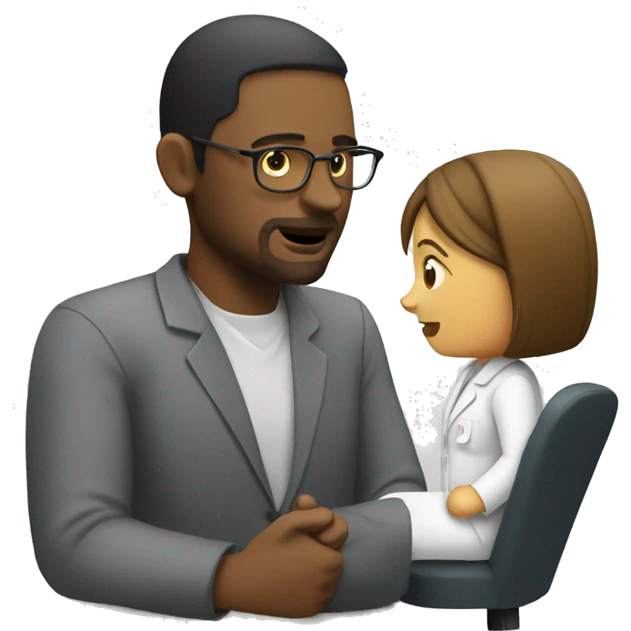 Therapist talking to client  emoji