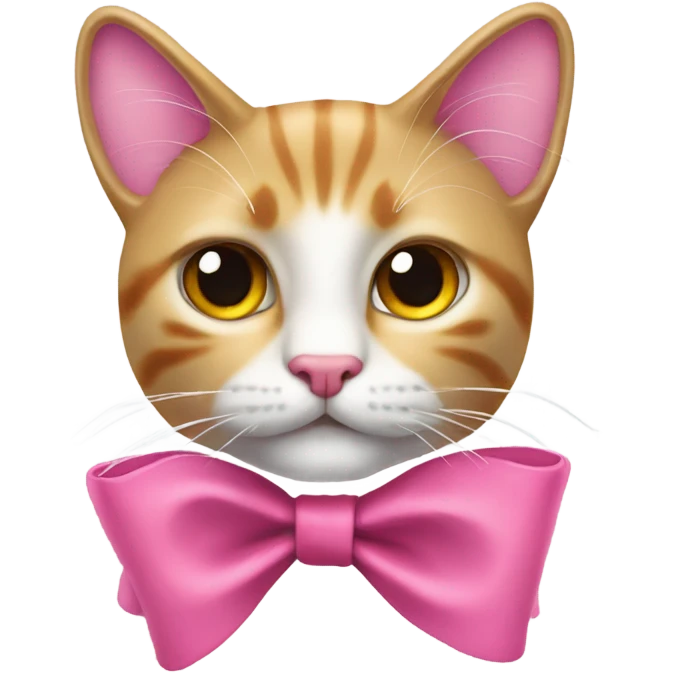 Katze mit pinker Schleife emoji