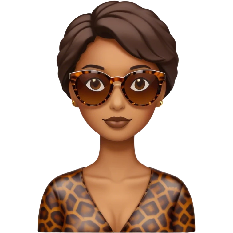 Brown sun glasses women’s tortoise shell emoji