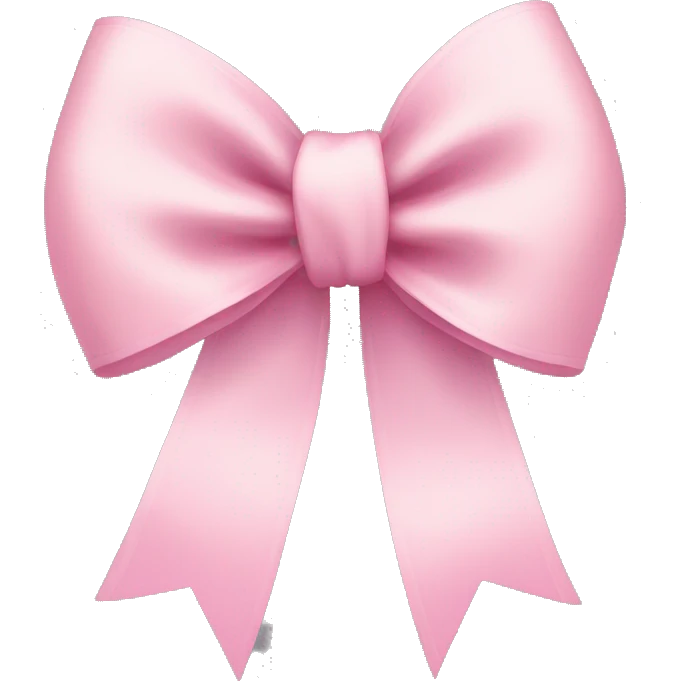 light pink ribbon bow emoji