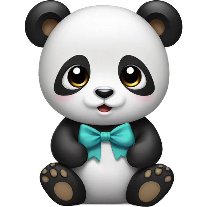  Panda with bow emoji