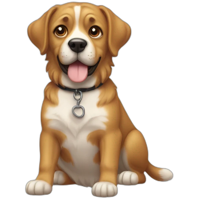 Chat sur un Chien emoji