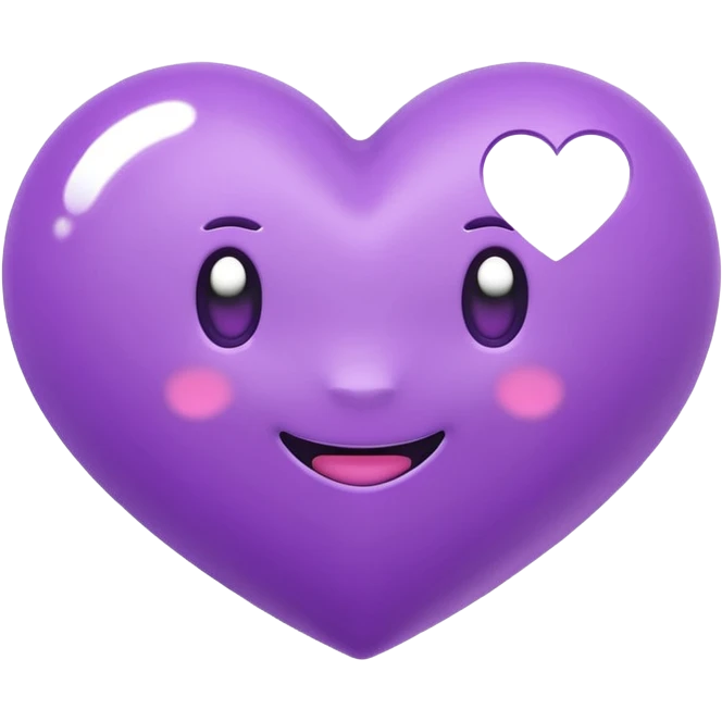 chat bubble emoji with a purple heart inside of it emoji