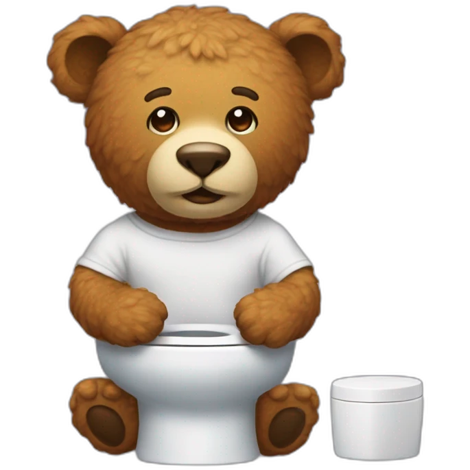 Nounours au toilette  emoji
