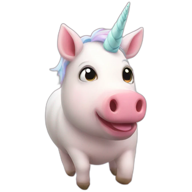 Unicorn pig emoji