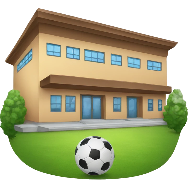 School with soccer emoji