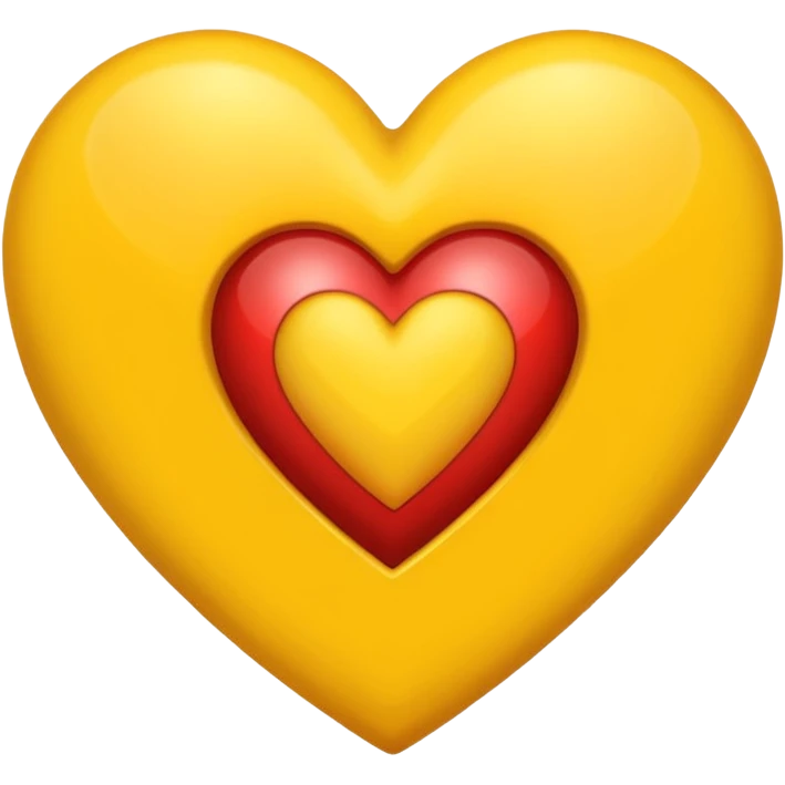 Un corazón amarillo con la letra G  emoji