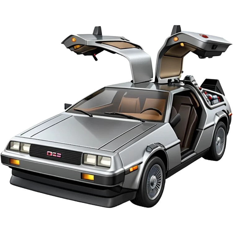 Delorean time machine emoji