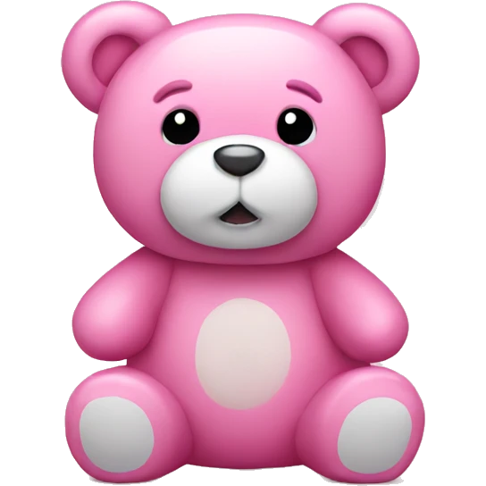 Pink teddy bear emoji
