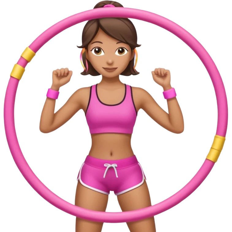 hula hoop workout pink emoji