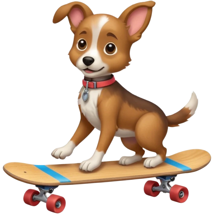 Dog on a skateboard  emoji