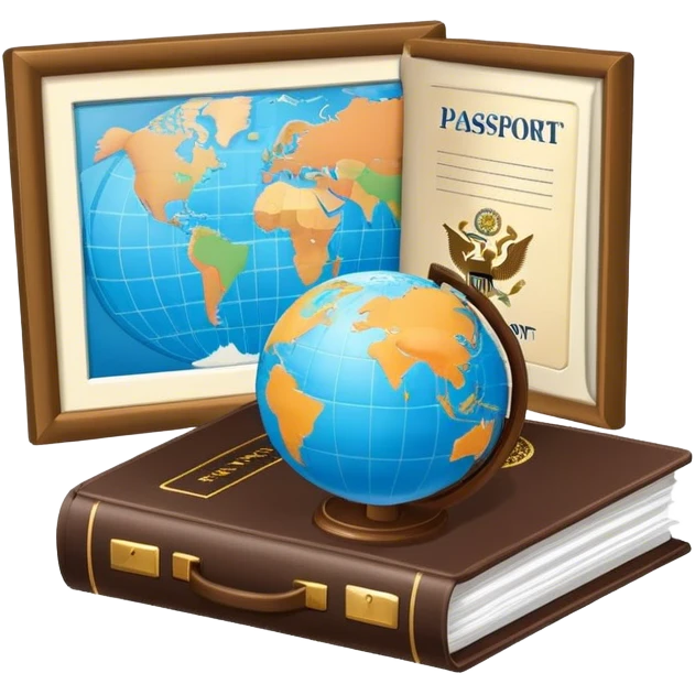 globe and passport emoji