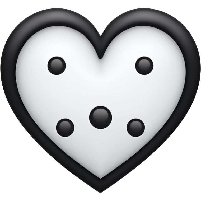 Esse emoji "🤍" com bolinhas pretas  emoji