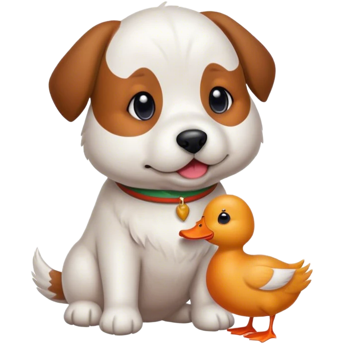 dog with duck tou emoji
