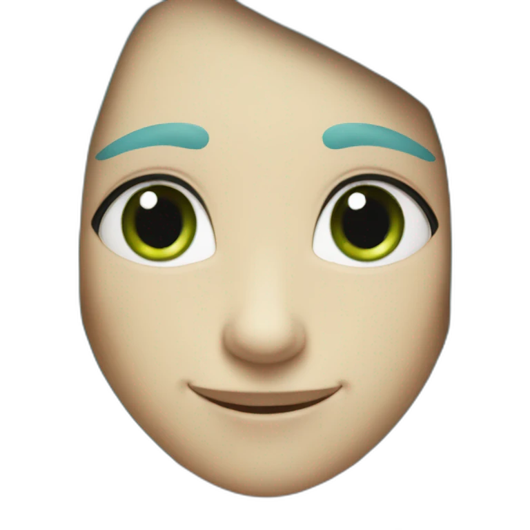 green elf with blue hair and eyes emoji