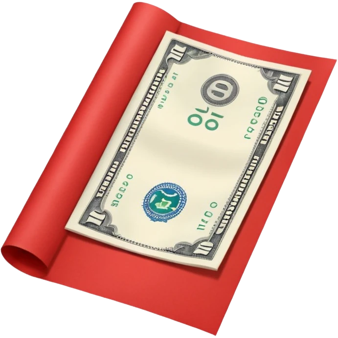 red single money paper emoji