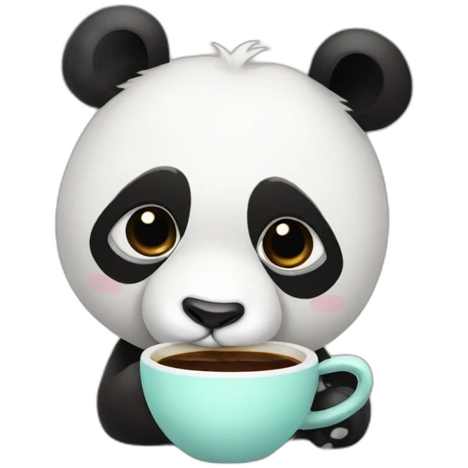 Panda DRINKING coffee emoji