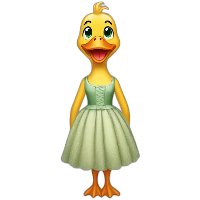 Duck in dress emoji