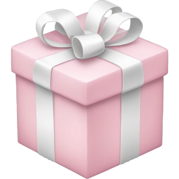 Light pink and white present emoji