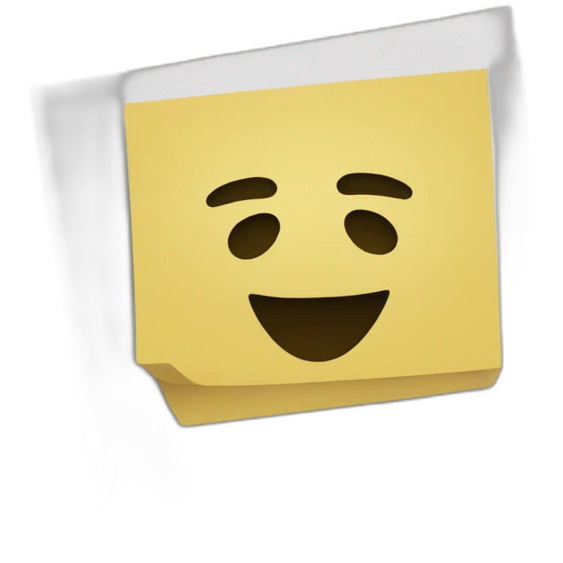 sticky notes on cardboard emoji