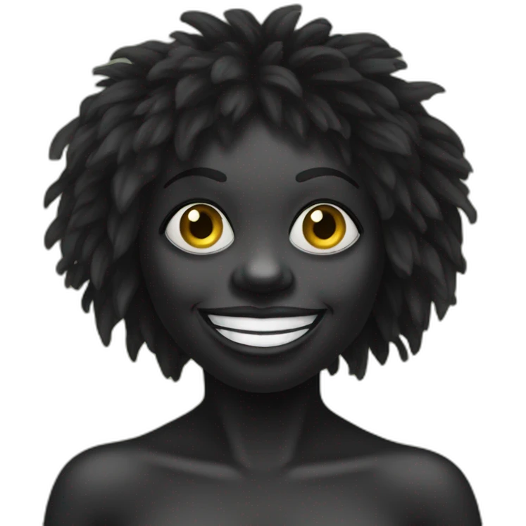 Female naturist gollywog emoji
