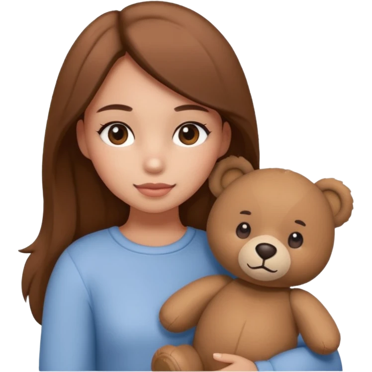 spetical girl with bear  emoji